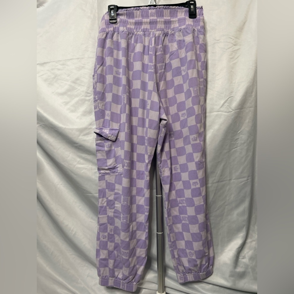 Lavender Checkered Drawstring Joggers - Women - Picture 4 of 10